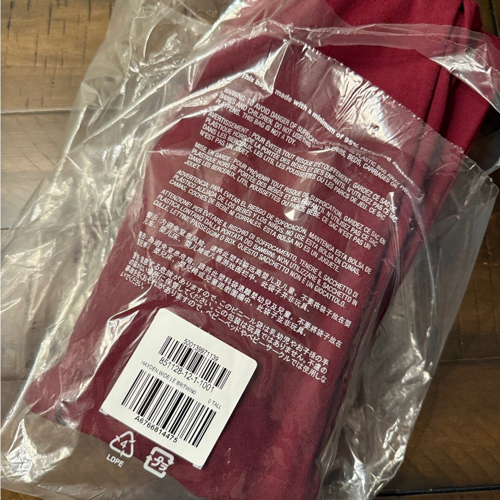 NWT Banana Republic Factory Hayden Wide Leg Pant, Bright Wine, 0 Tall - Picture 4 of 4